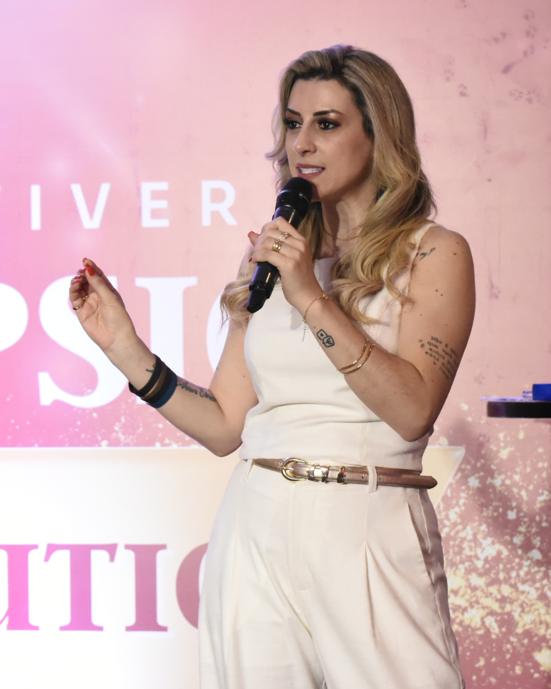 Fran Waldrigues em palestra do Instituto Viver de Psico